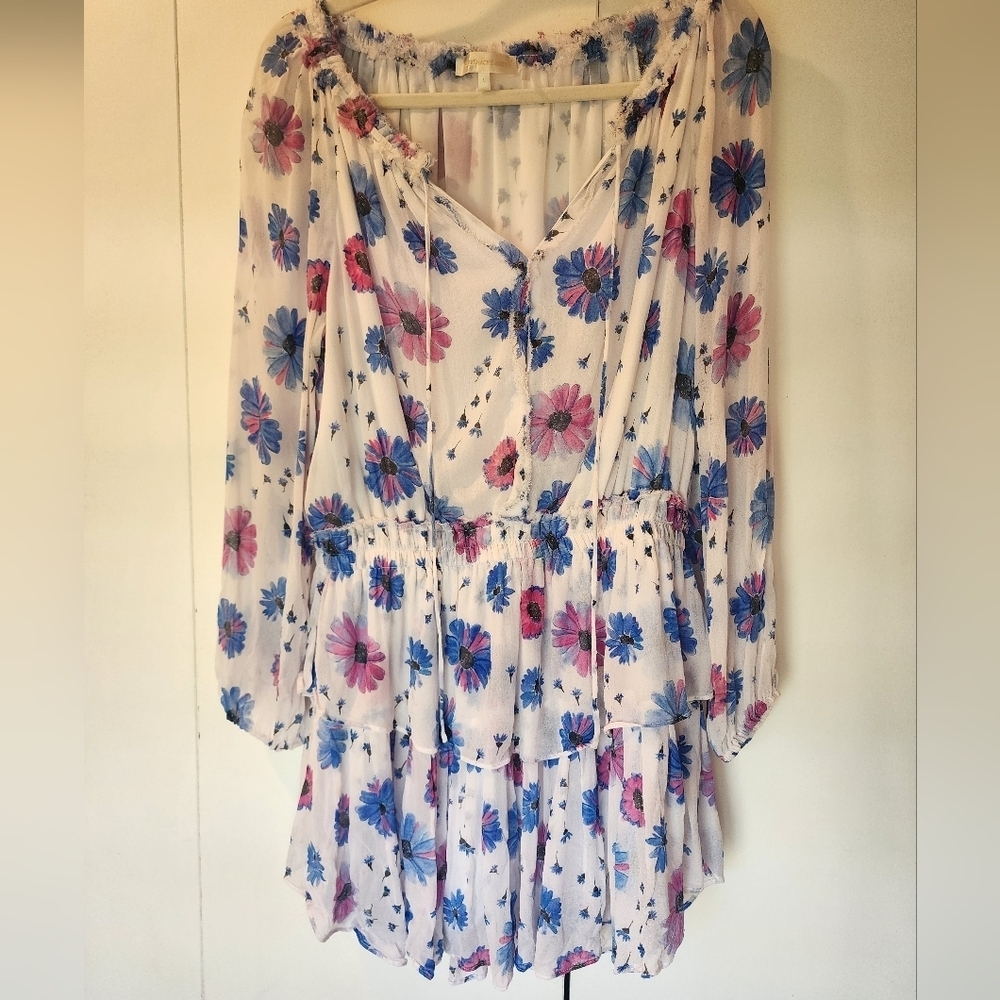 LoveShackFancy women's floral mini dress size large - Picture 5 of 10